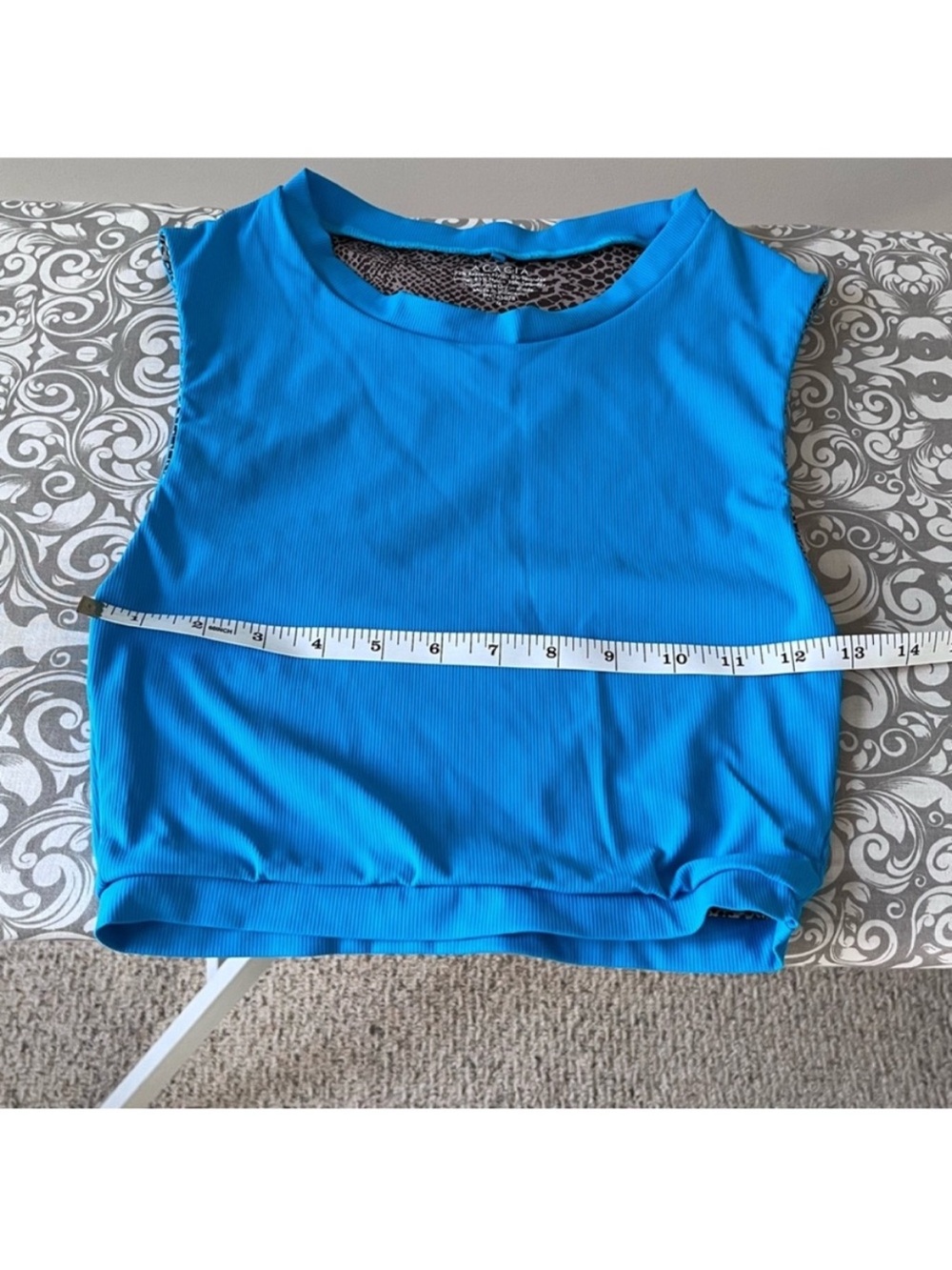 acacia swimwear Blue Costa Bikini Top Rash Guard - Picture 4 of 7